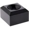 Plymor Black Acrylic Square Display Base with Indented Circle to Hold Egg, Marble, Ball or Sphere, 1.5" W x 1.5" D x 1" H (0.875" Circle)